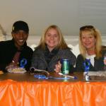 Scott Evans (left) from MyINDY-TV - Chili Cook-off Judge.  Terri Stacey (right) from WIBC - Chili Cook-off Judge.
